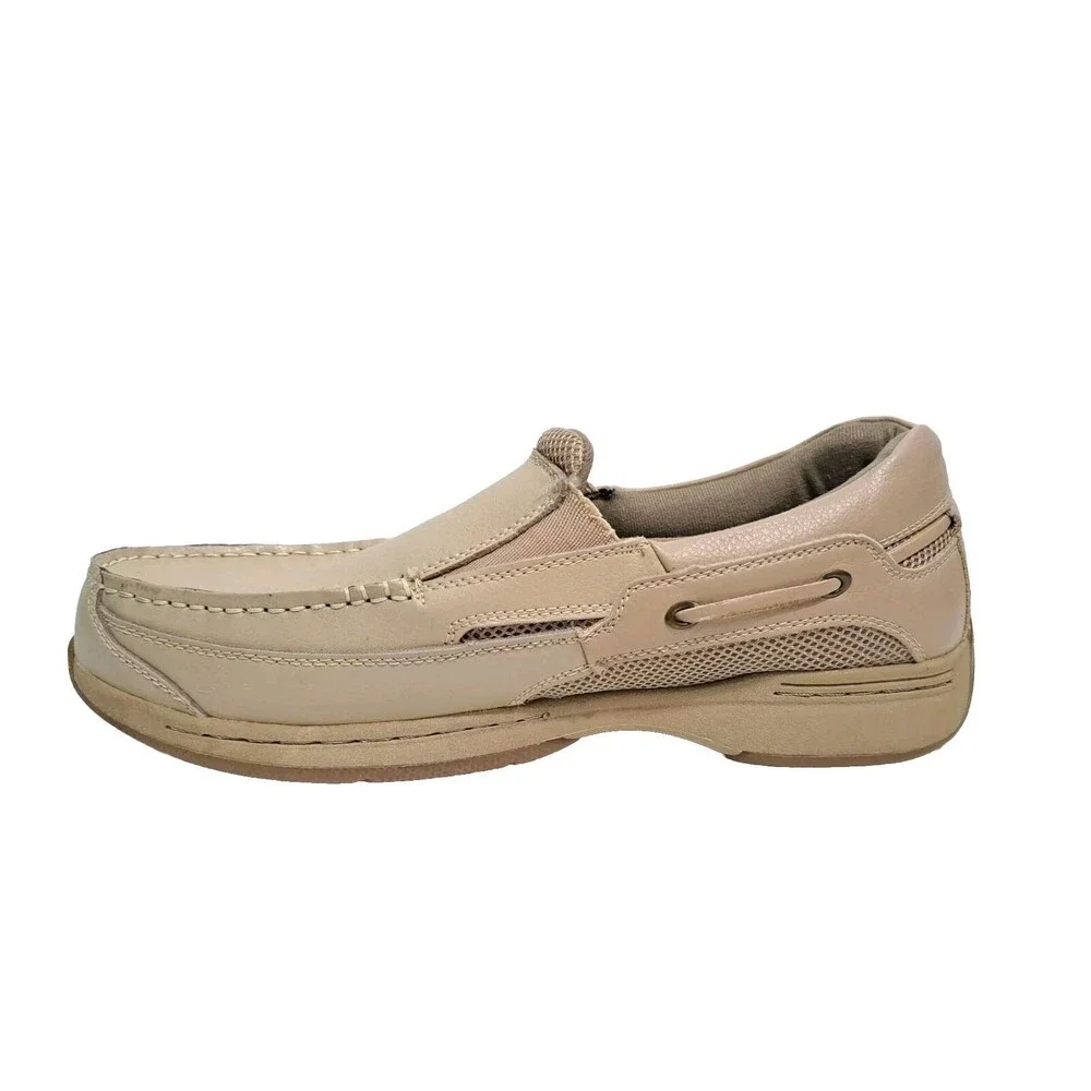Dr. Scholl’s Men's Size 11 D Beige Slip On Casual Loafers Boat Shoes